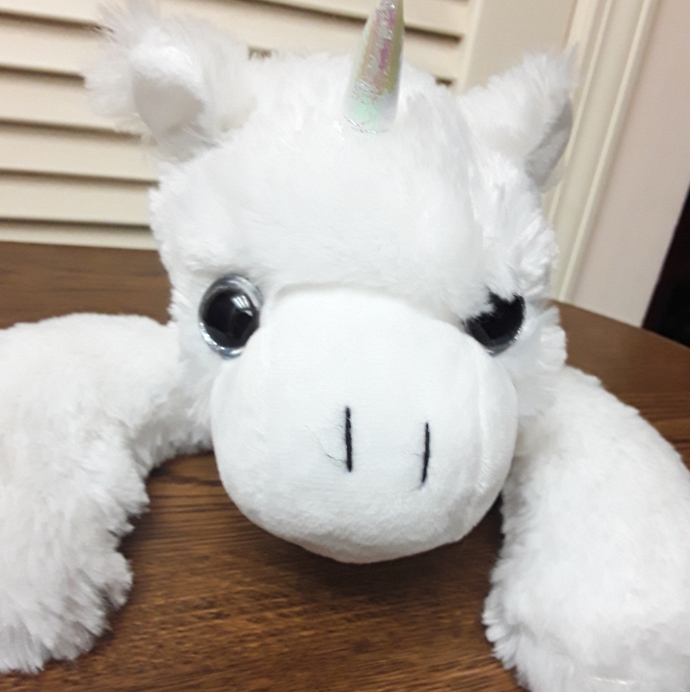 White Pastel Unicorn Plush Boho Toy